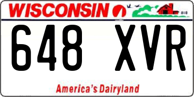 WI license plate 648XVR