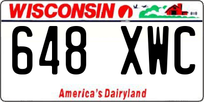 WI license plate 648XWC