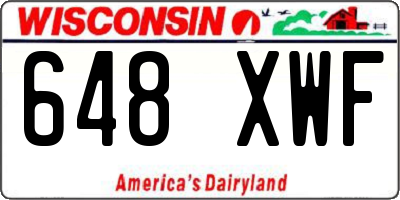 WI license plate 648XWF