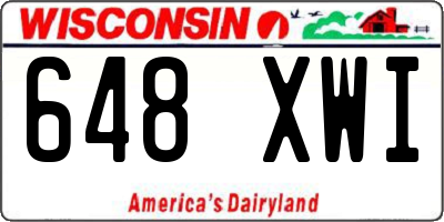 WI license plate 648XWI