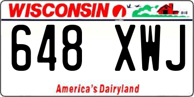 WI license plate 648XWJ
