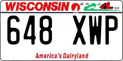 WI license plate 648XWP