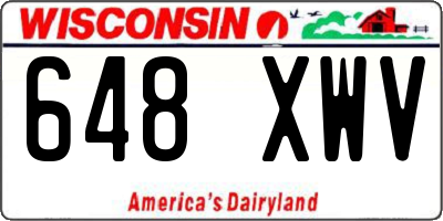WI license plate 648XWV
