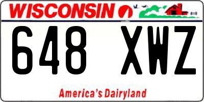 WI license plate 648XWZ