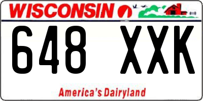 WI license plate 648XXK