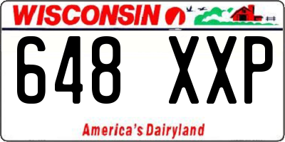 WI license plate 648XXP