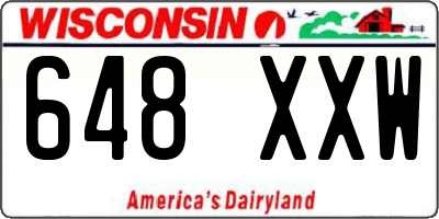 WI license plate 648XXW
