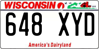 WI license plate 648XYD