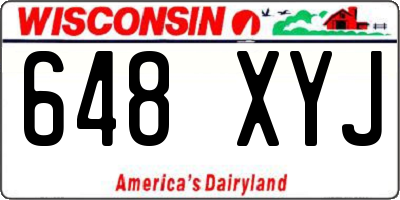 WI license plate 648XYJ