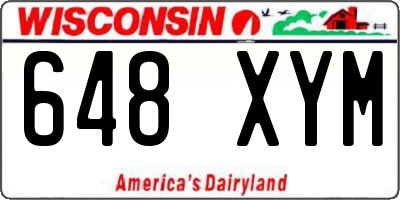 WI license plate 648XYM