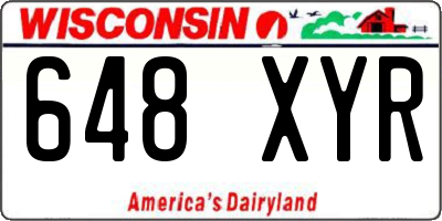 WI license plate 648XYR
