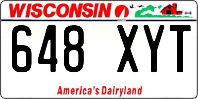WI license plate 648XYT