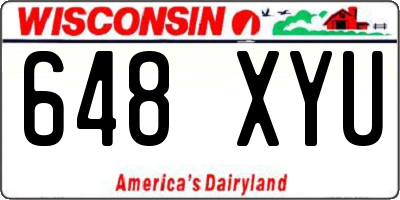 WI license plate 648XYU