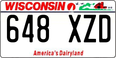 WI license plate 648XZD