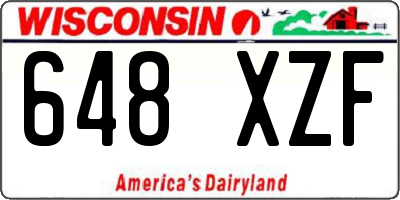 WI license plate 648XZF