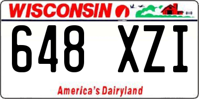 WI license plate 648XZI