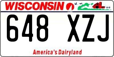 WI license plate 648XZJ
