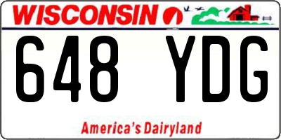 WI license plate 648YDG
