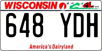 WI license plate 648YDH