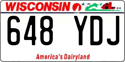WI license plate 648YDJ