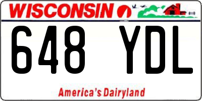 WI license plate 648YDL