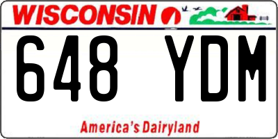 WI license plate 648YDM