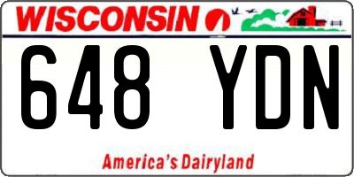 WI license plate 648YDN
