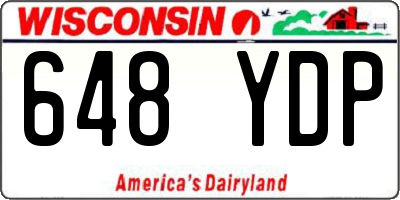 WI license plate 648YDP