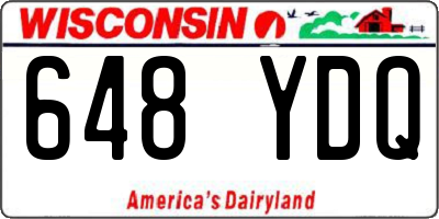 WI license plate 648YDQ