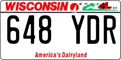 WI license plate 648YDR