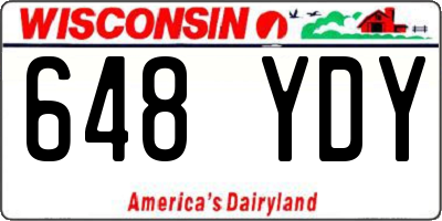 WI license plate 648YDY