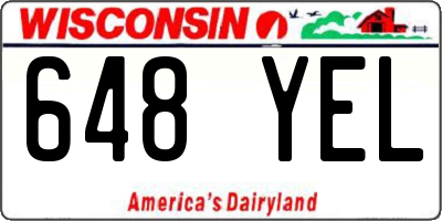 WI license plate 648YEL