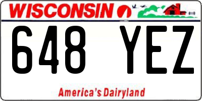 WI license plate 648YEZ