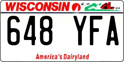 WI license plate 648YFA