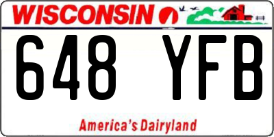 WI license plate 648YFB