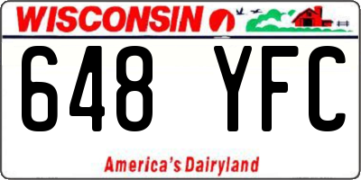 WI license plate 648YFC