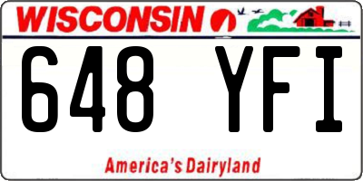 WI license plate 648YFI