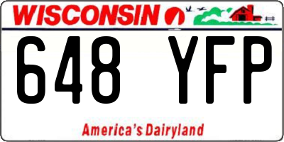 WI license plate 648YFP