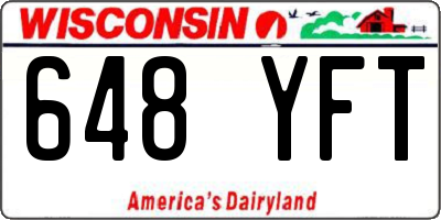 WI license plate 648YFT