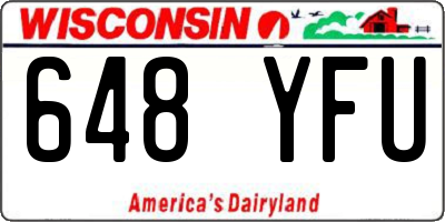WI license plate 648YFU