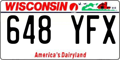 WI license plate 648YFX