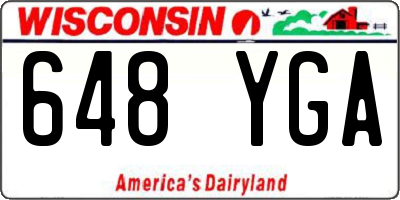 WI license plate 648YGA