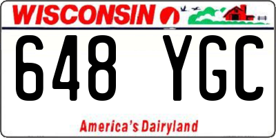 WI license plate 648YGC