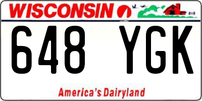 WI license plate 648YGK