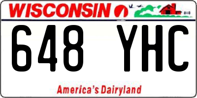 WI license plate 648YHC