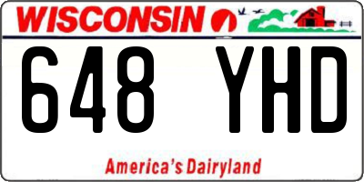 WI license plate 648YHD