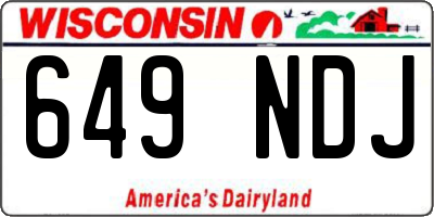 WI license plate 649NDJ