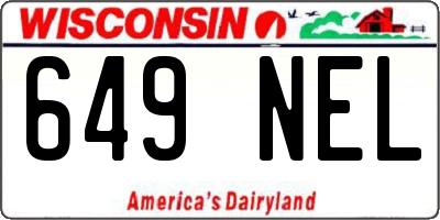 WI license plate 649NEL