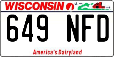 WI license plate 649NFD