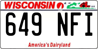 WI license plate 649NFI